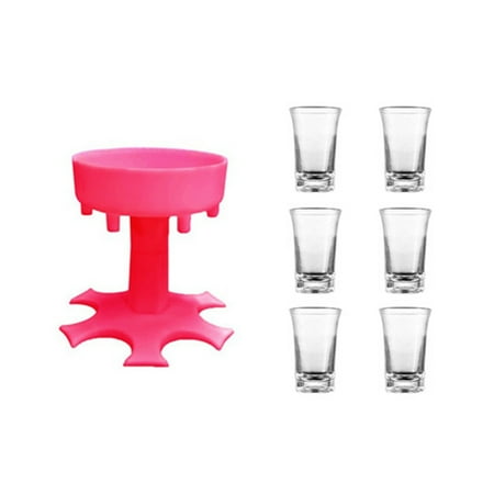 6 Shot Glass Dispenser Holder Liquor Party Gifts Bar Drinking Games Wine cup USA 6 Shot Glass Dispenser Holder Liquor Party Gifts Bar Drinking Games Wine cup USA